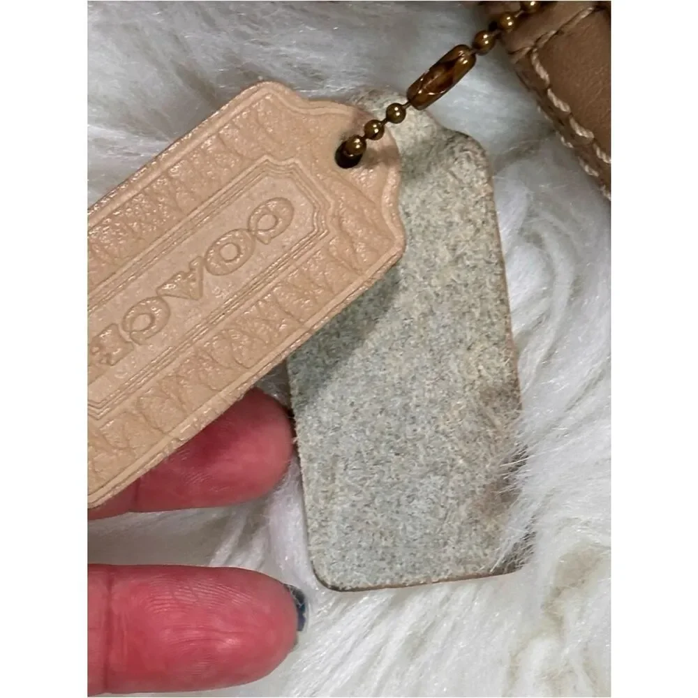 Coach Pebbled Leather Crossbody Bag in Taupe/VINTAGE